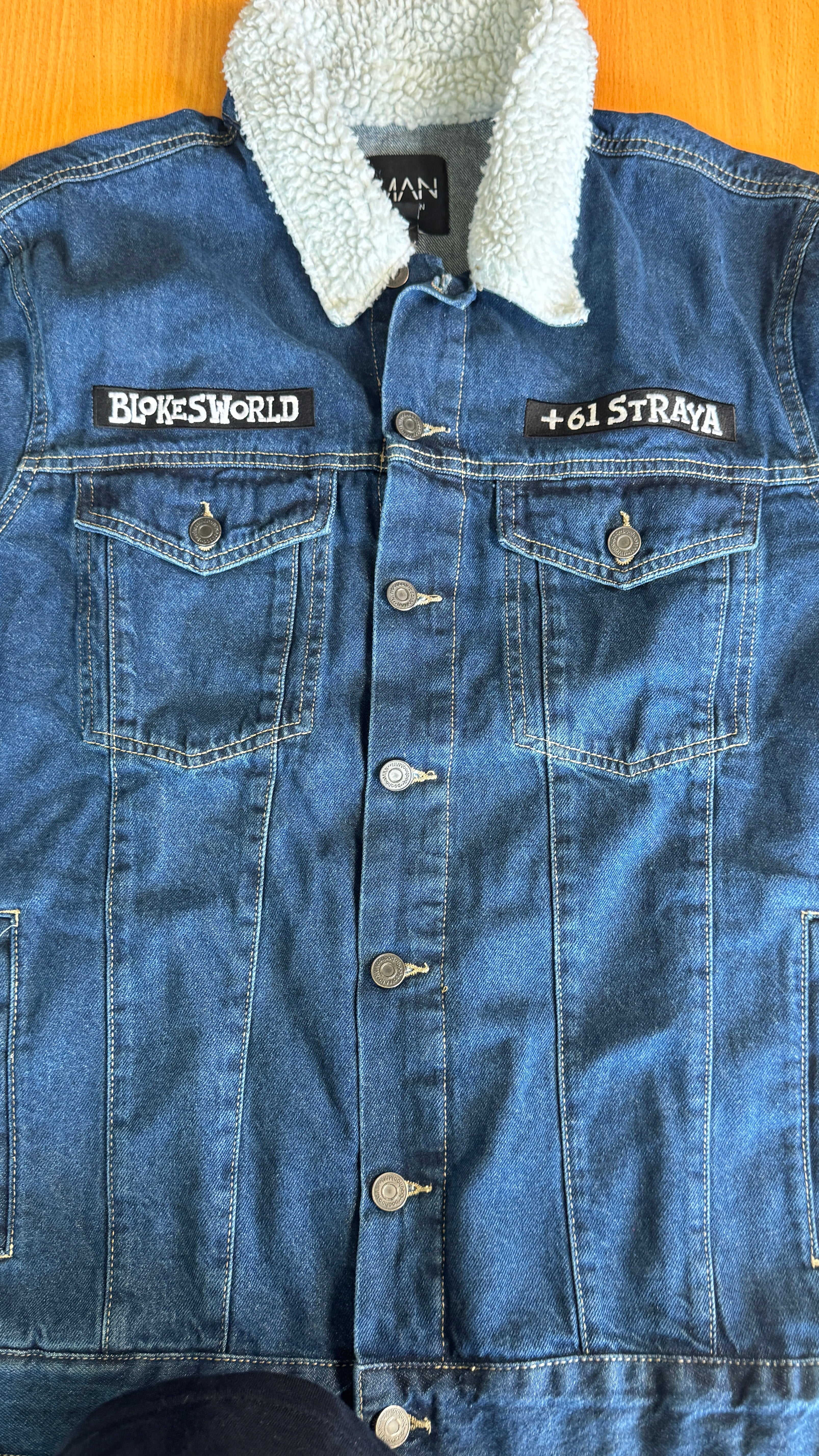 Denim Fleece collar Jacket