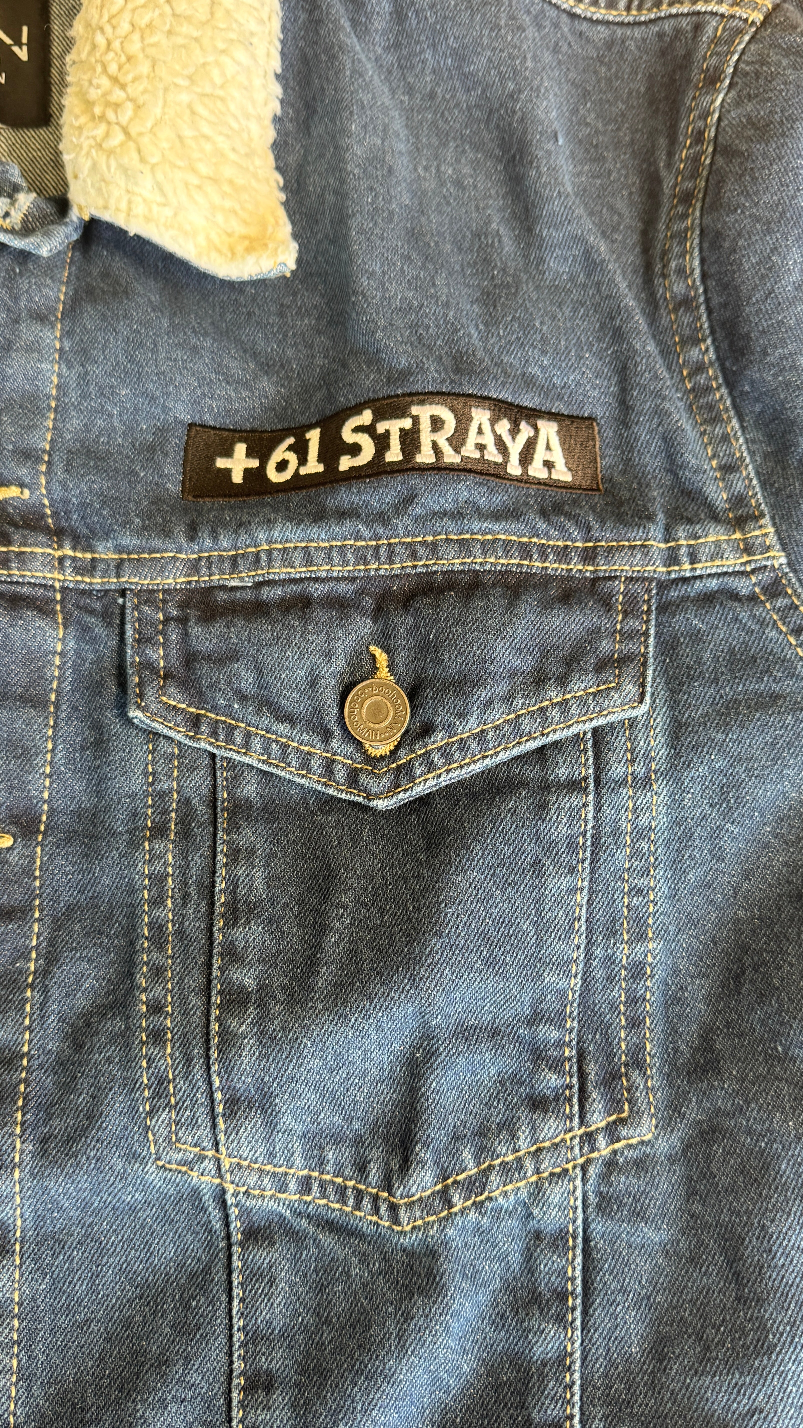 Denim Fleece collar Jacket