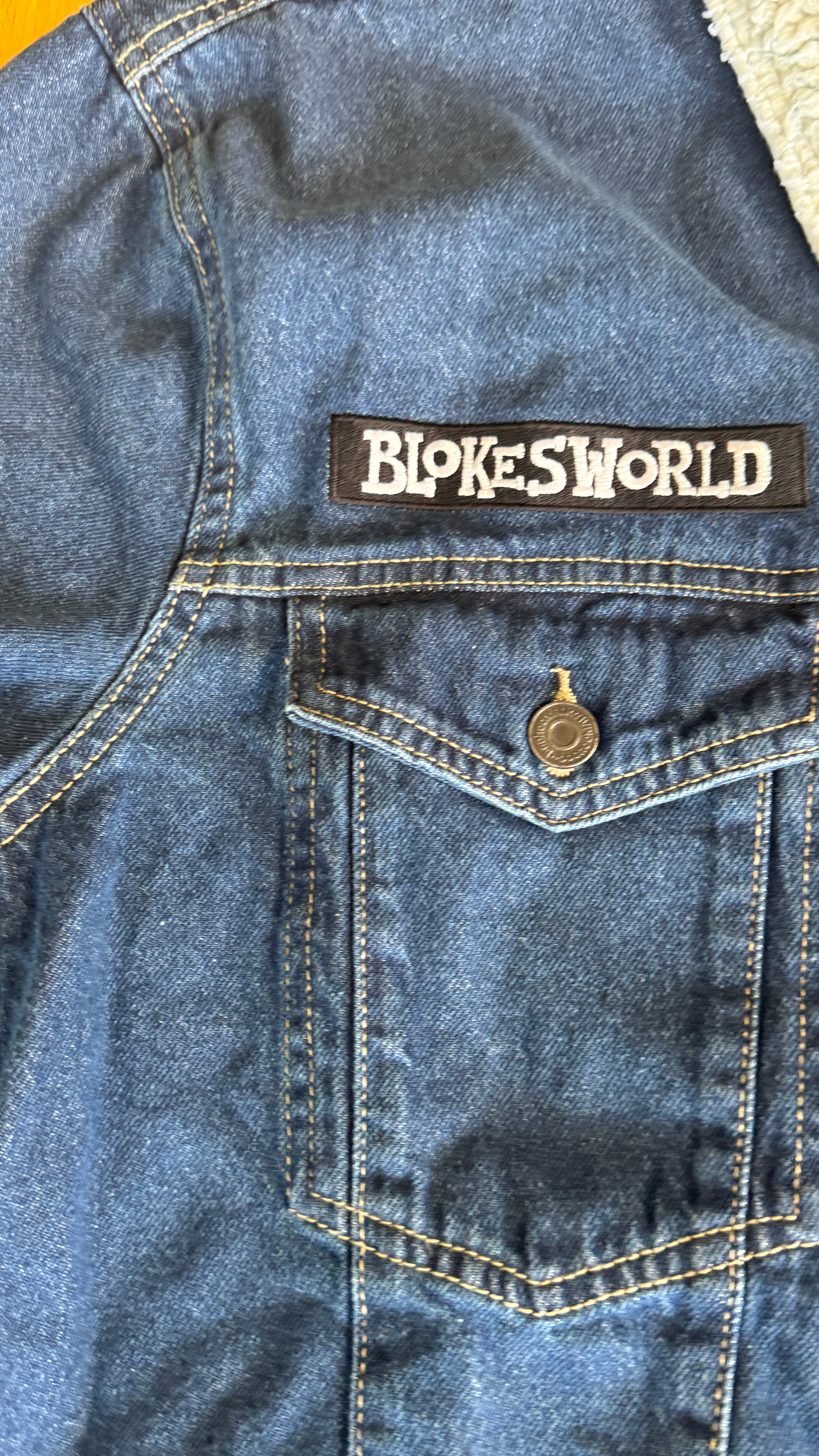 Denim Fleece collar Jacket