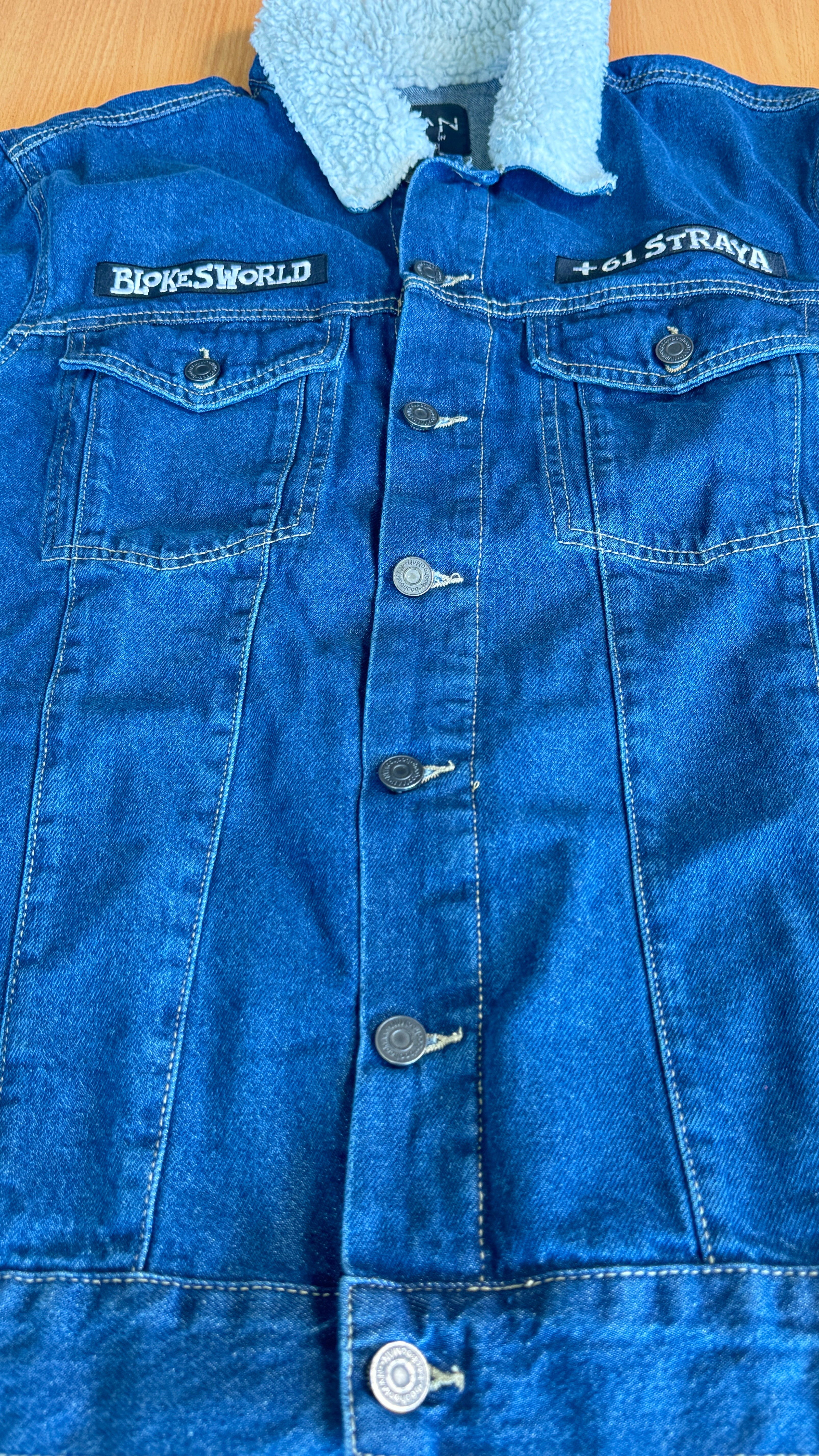 Denim Fleece collar Jacket